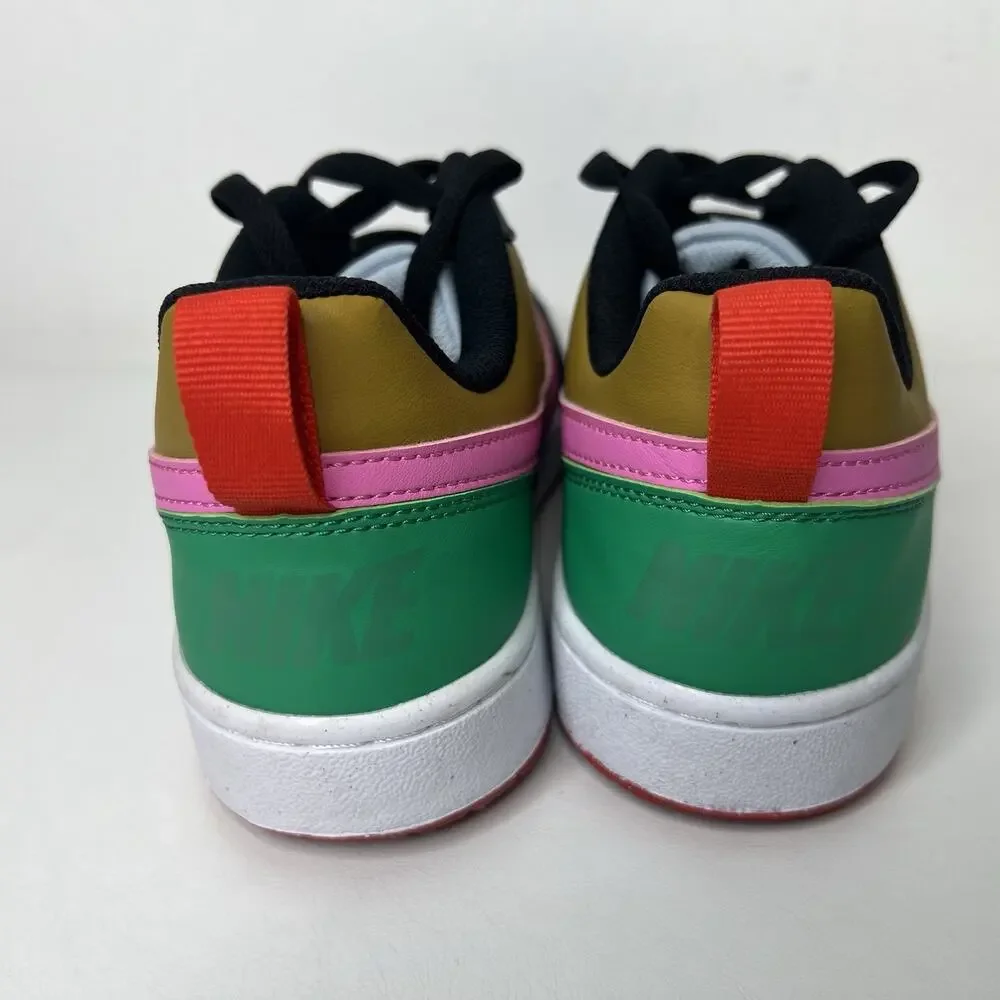 Nike Court Borough Low Multi Color Pink Swoosh Sneakers Size Women’s 8–8.5 - Y7